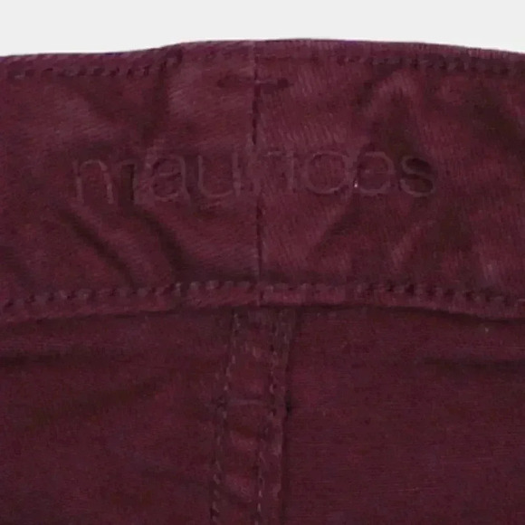 Maurices ‎cropped jean SIZE 18 burgundy - Picture 6 of 7